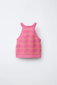 TOP EN CROCHET CITRON