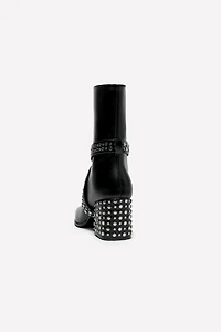 LEATHER STUDDED HEEL ANKLE BOOTS LUDOVIC DE SAINT SERNIN x ZARA