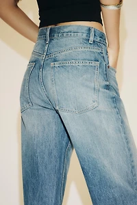 JEAN TRF À JAMBES LARGES TAILLE HAUTE LONGUEUR CHEVILLE