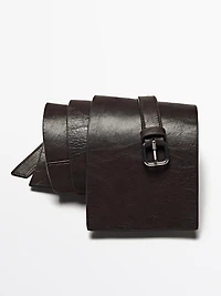 Nappa leather sash belt