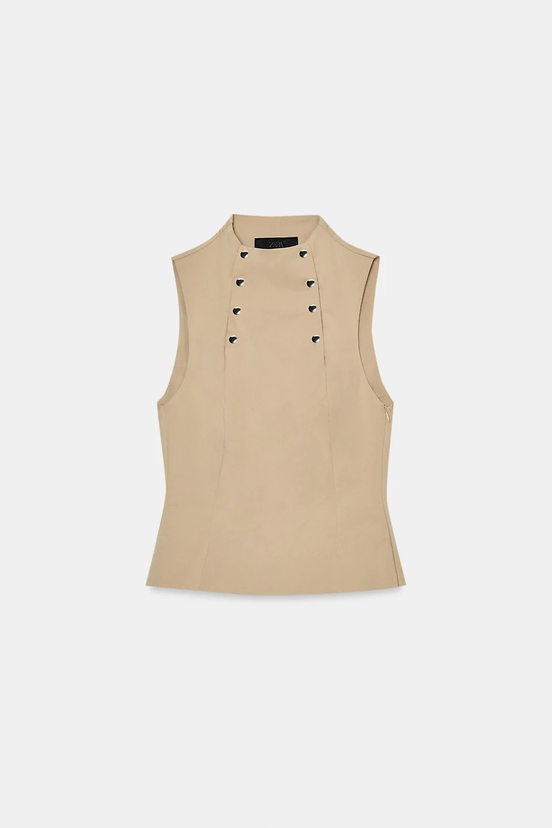 ELASTIC BUTTON TOP