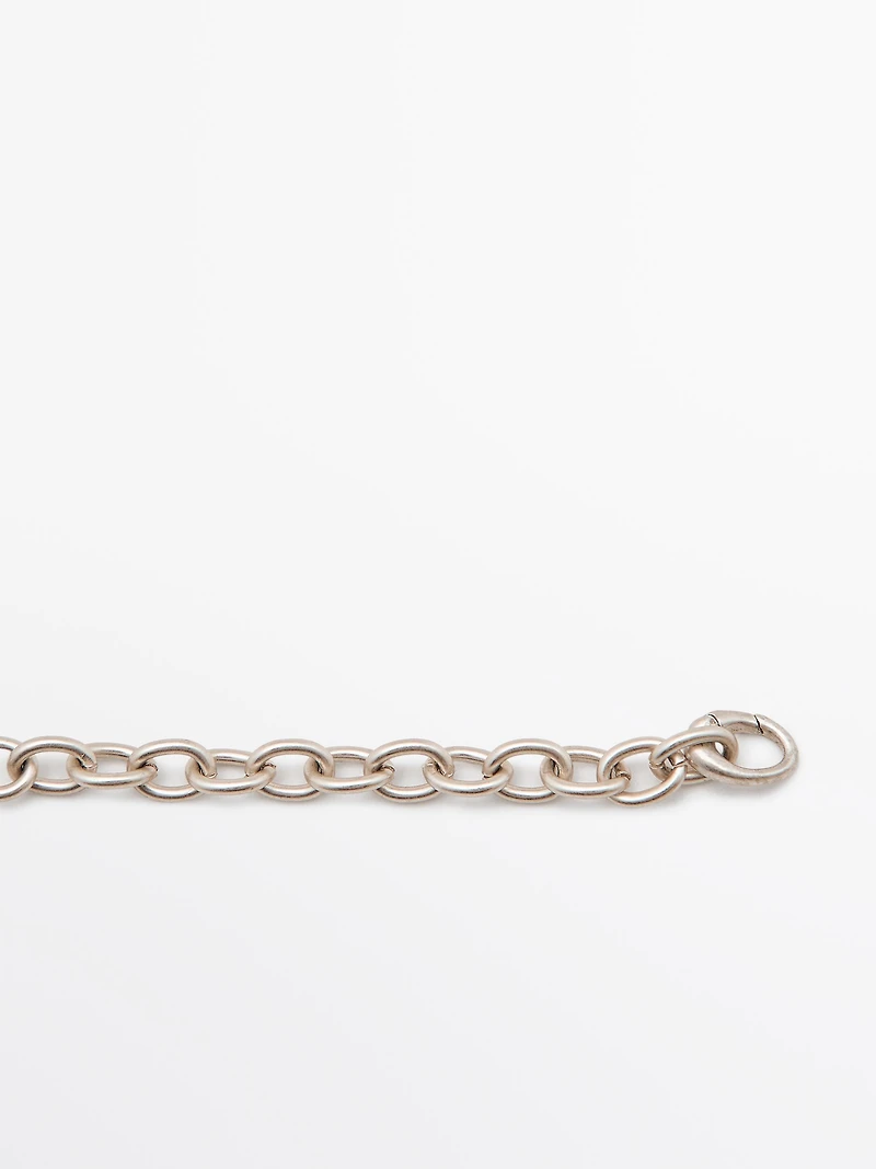 Chain belt with star rhinestones