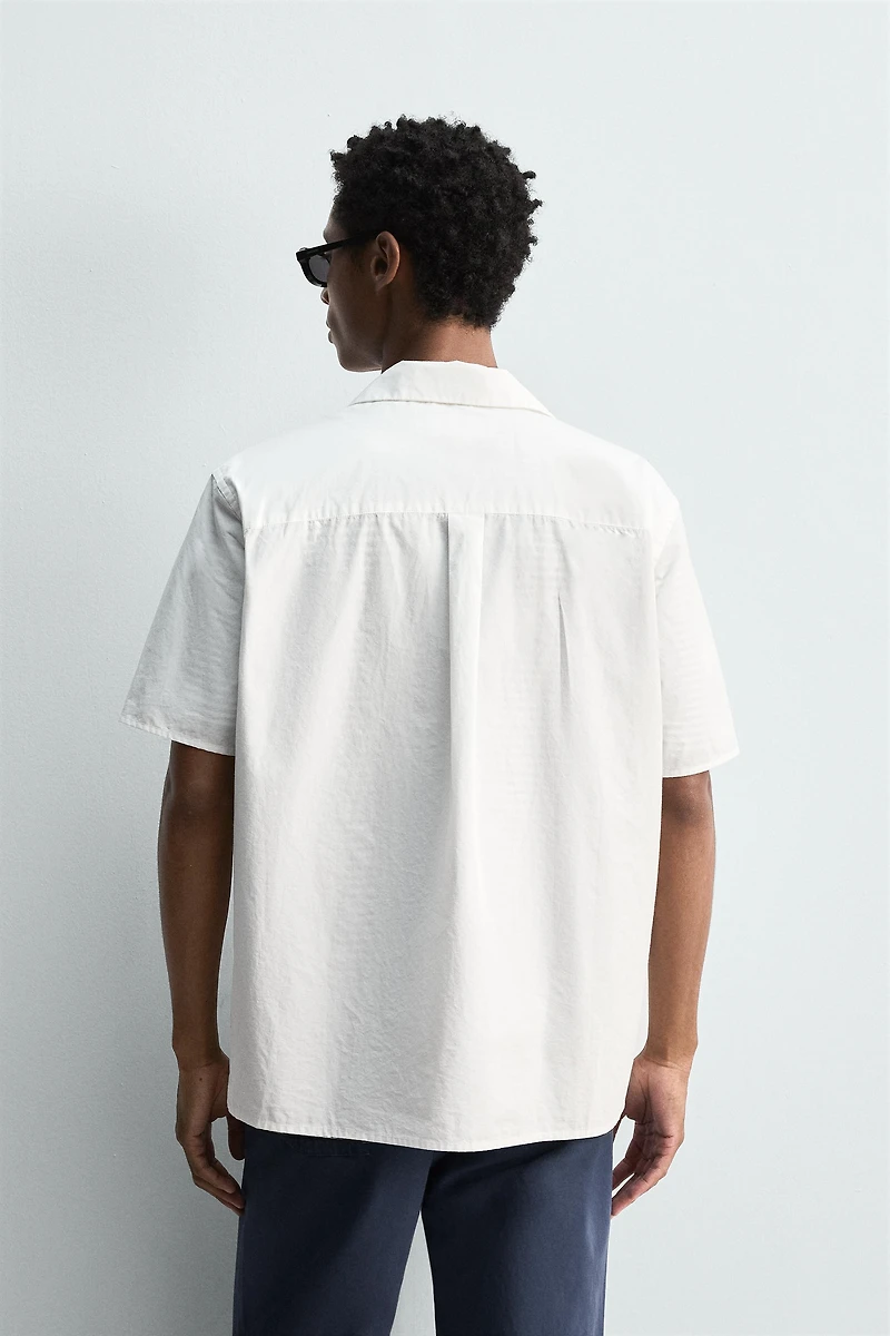 CHEMISE COUPE DÉCONTRACTÉE EN POPELINE