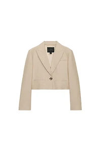 ZW COLLECTION STRIPED CROPPED BLAZER
