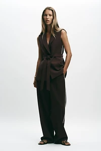 GILET LONG BANDE LATÉRALE