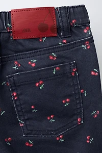 CHERRY PRINT TWILL CULOTTES