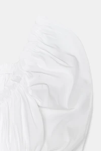 PUFF SLEEVE RUCHED TOP