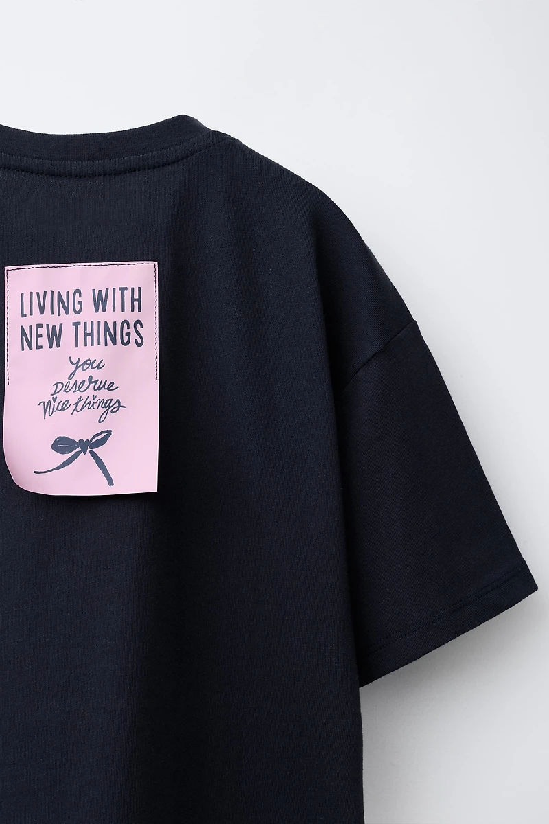 BOW PRINT T-SHIRT