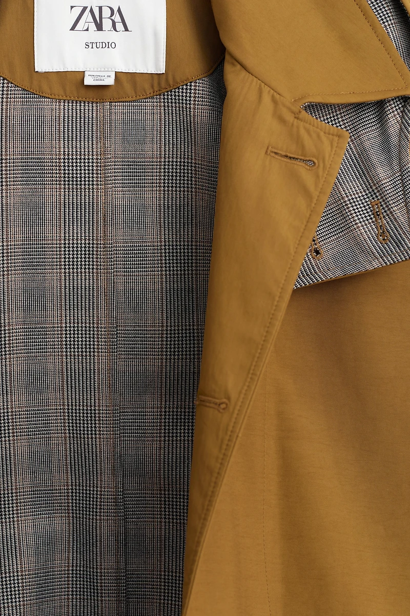 CONTRAST PLAID WATER REPELLENT PONCHO LIMITED EDITION