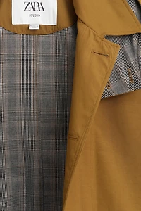 CONTRAST PLAID WATER REPELLENT PONCHO LIMITED EDITION