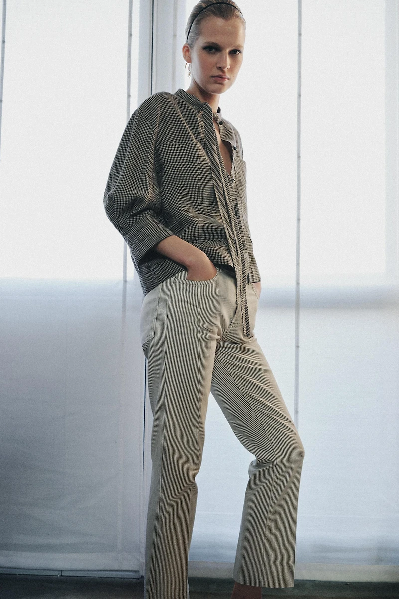 ZW COLLECTION MID-RISE CROPPED FLARE JEANS