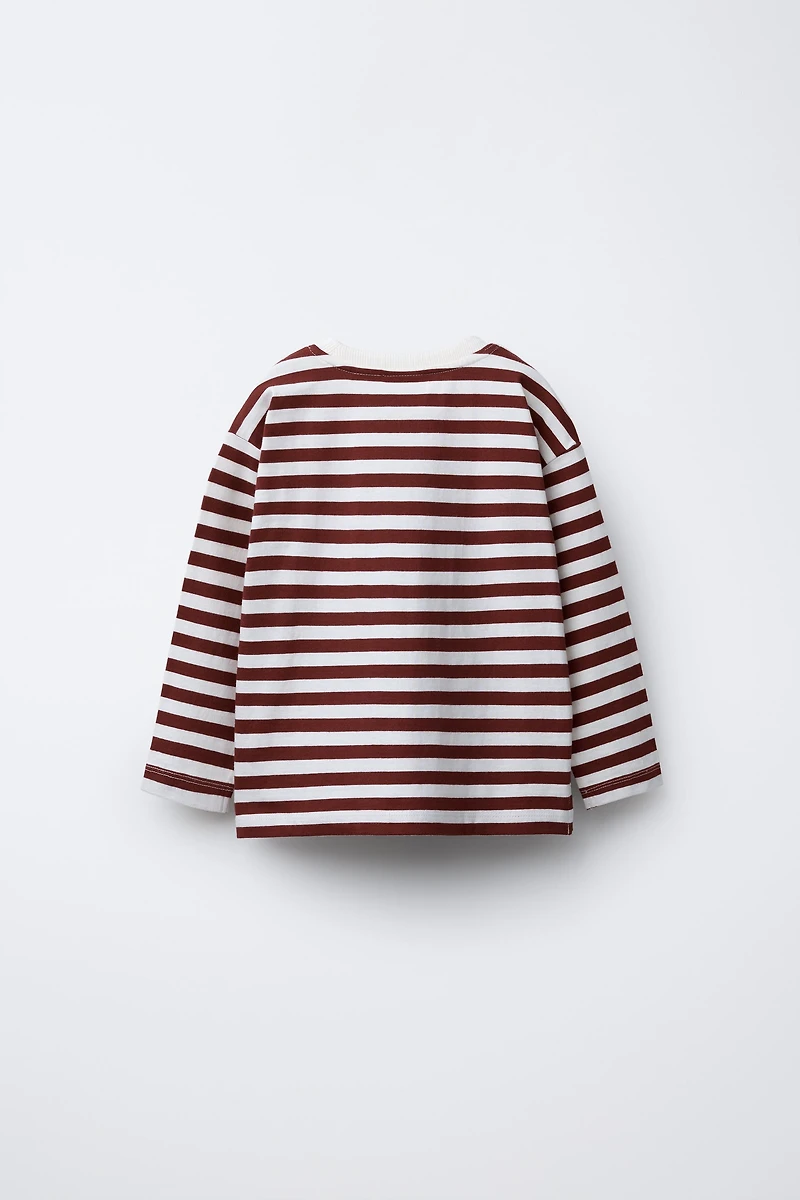 STRIPED PRINT T-SHIRT