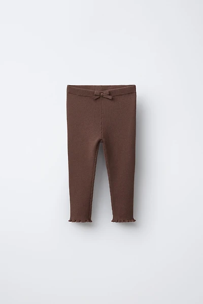 KNIT BOW LEGGINGS