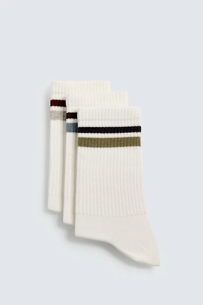 3-PACK STRIPED SOCKS
