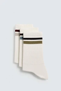 3-PACK STRIPED SOCKS
