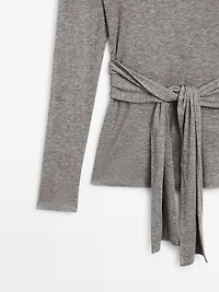 T-shirt with tie detail