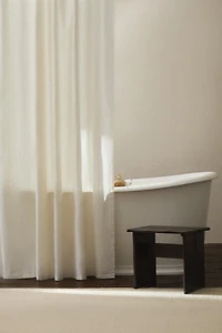 JACQUARD LINEN SHOWER CURTAIN