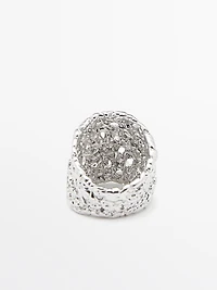Wide braided ring