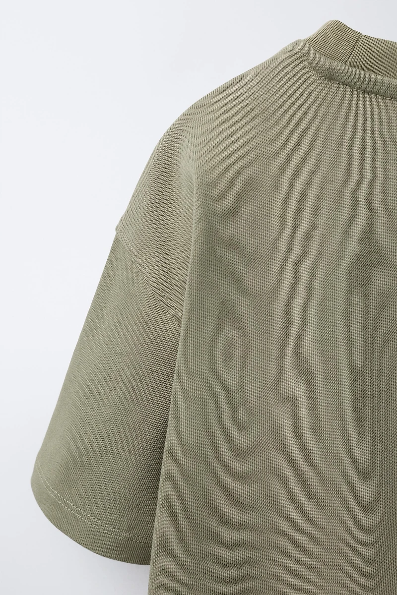 HEAVYWEIGHT EMBROIDERED TEXT T-SHIRT