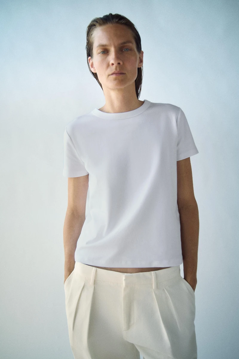 T-SHIRT INTERLOCK À MANCHES COURTES