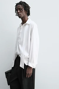 FLOWY TIE SHIRT