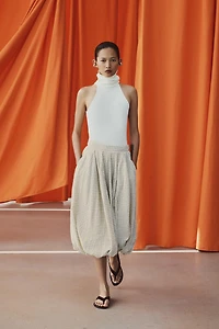 ZW COLLECTION PLAID BALLOON SKIRT