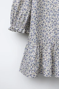 RUFFLED FLORAL DRESS