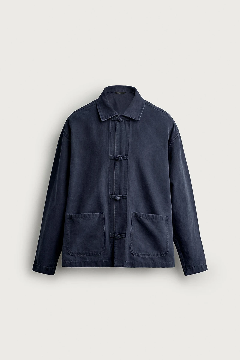KNOT FROG FASTENING REGULAR FIT OVERSHIRT