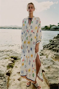 LONG PRINTED DRESS