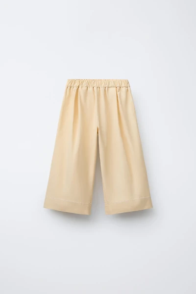 PANTALON JUPE-CULOTTE PLIS DENTELLE