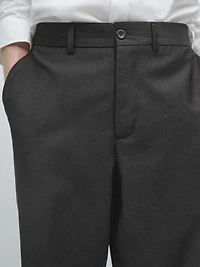 Wool houndstooth trousers