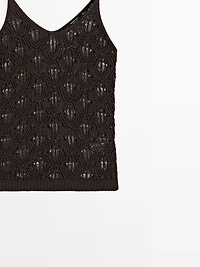 Strappy top with openwork detail