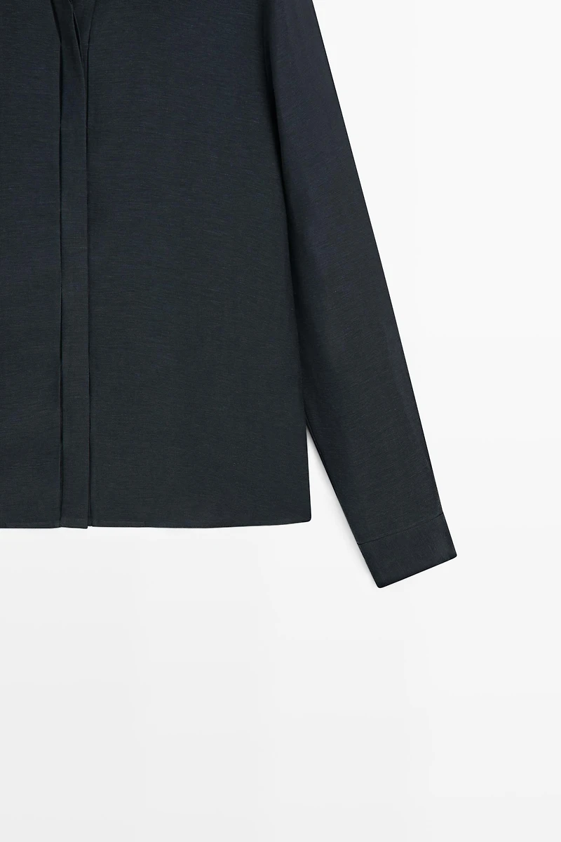 STUDIO semi-sheer flowing shirt