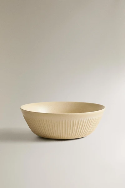 STRIPED STONEWARE BOWL