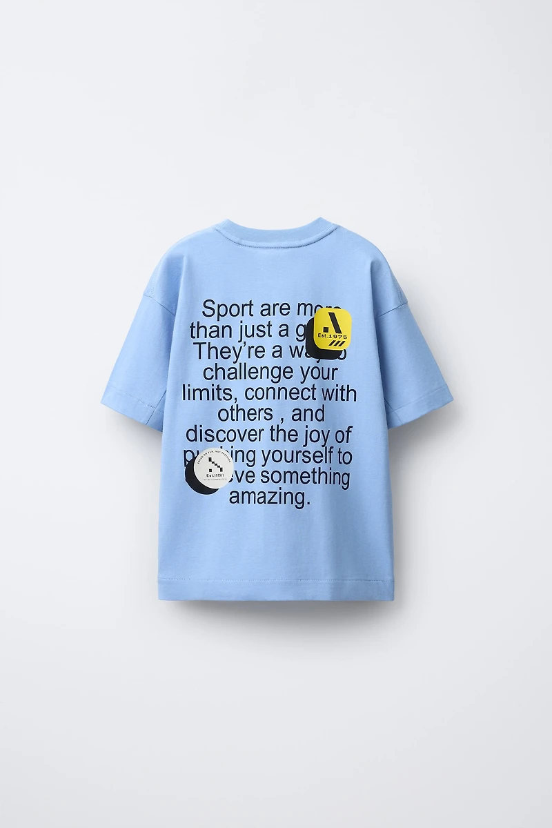 SPORTY TEXT T-SHIRT