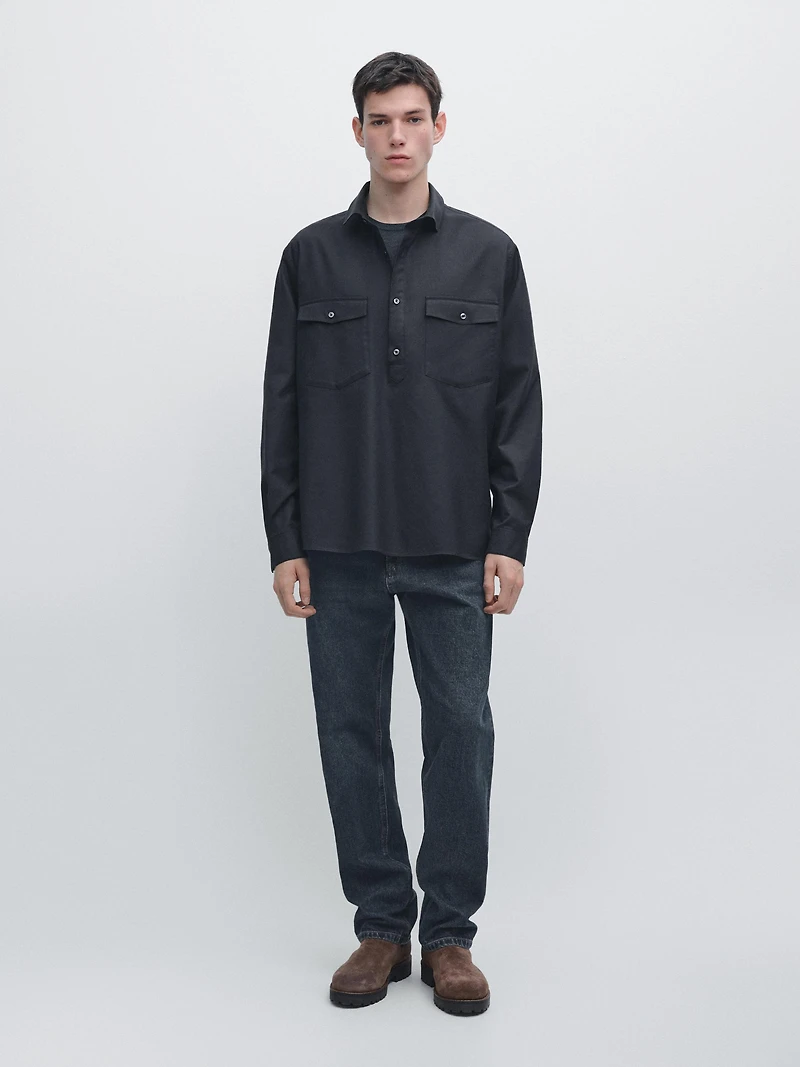 Chemise en coton avec poches