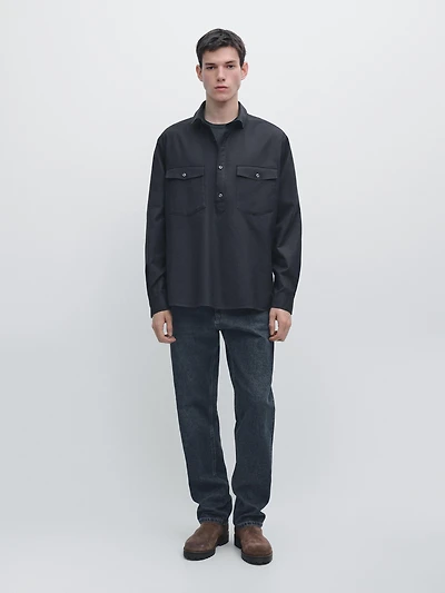 Chemise en coton avec poches