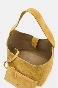 SAC EN CUIR DAIM TRESSÉ