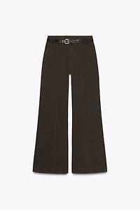 Z1975 HIGH-WAISTED WIDE LEG BELTED JEANS