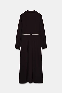 BELTED MIDI SHIRTDRESS