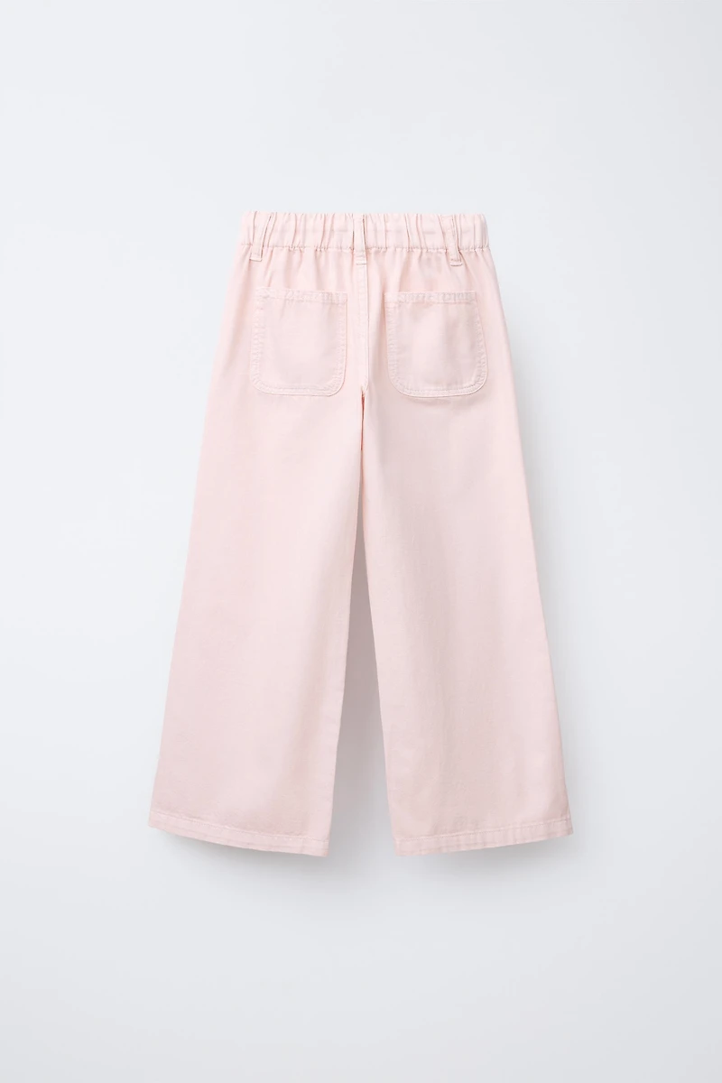 PANTALON FLUIDE À JAMBES LARGES