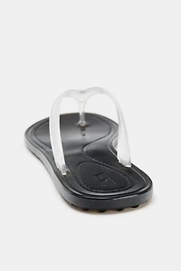 SANDALES PLATES EN VINYLE