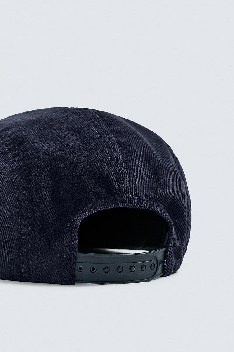 CORDUROY EMBROIDERED CAP