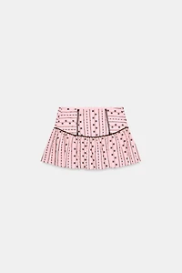 EMBROIDERED SKORT