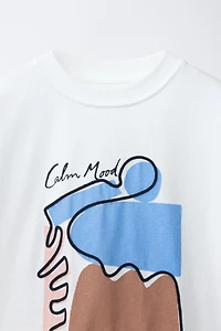 EMBROIDERED CORD PRINT T-SHIRT
