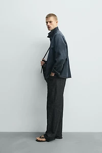 ZIP-UP DENIM SHIRT