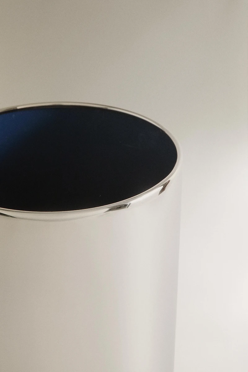 CYLINDRICAL METAL WASTEPAPER BASKET