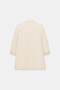 OPEN BLAZER WITH ROLLED-UP SLEEVES