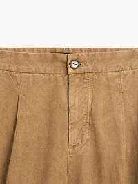 Relaxed fit high-waist trousers