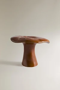 LARGE STONEWARE MUSHROOM CANDLESTICK